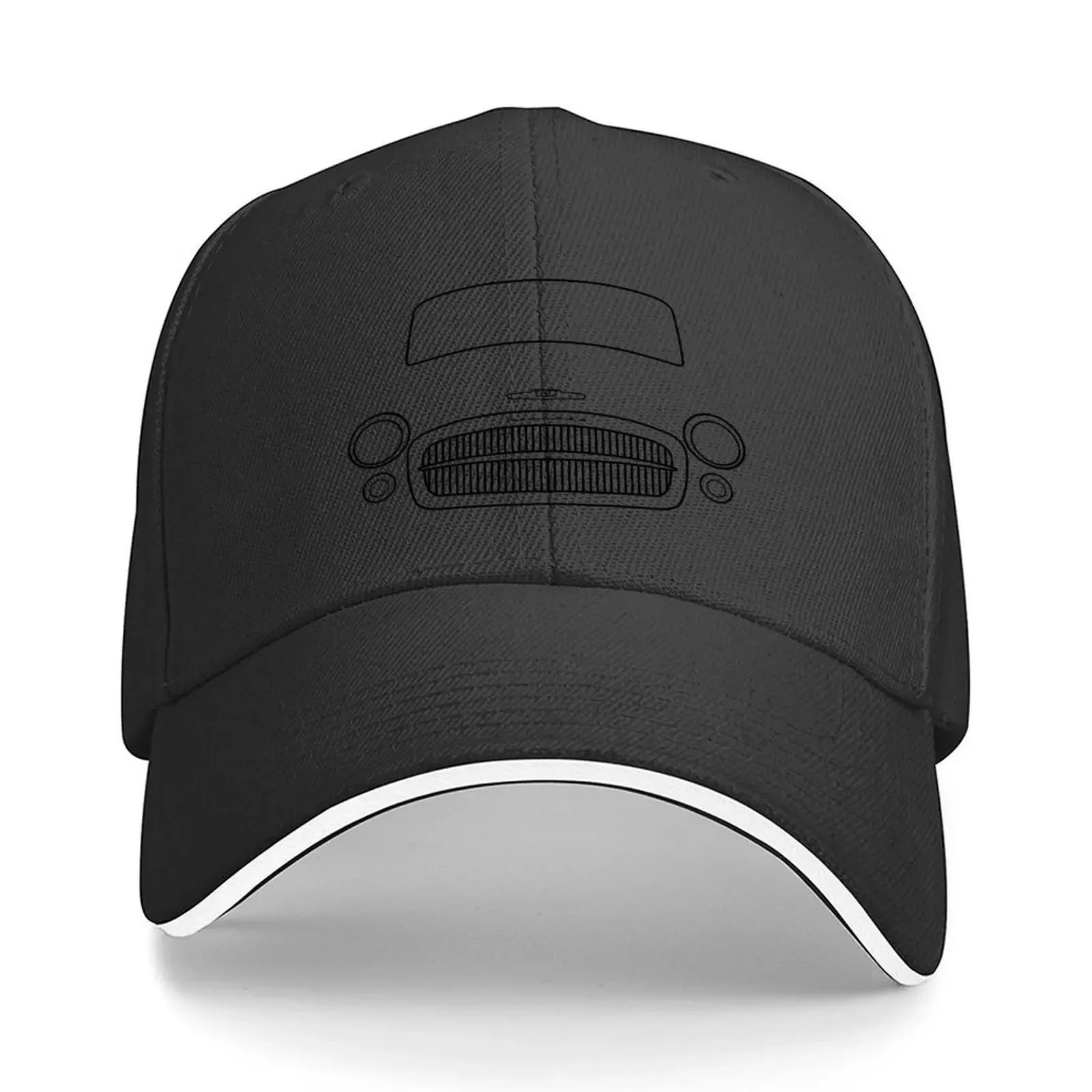New Hillman Minx Classic 1950s British Car Black Outline Graphic Baseball Cap Hood Streetwear Golf Men Women's