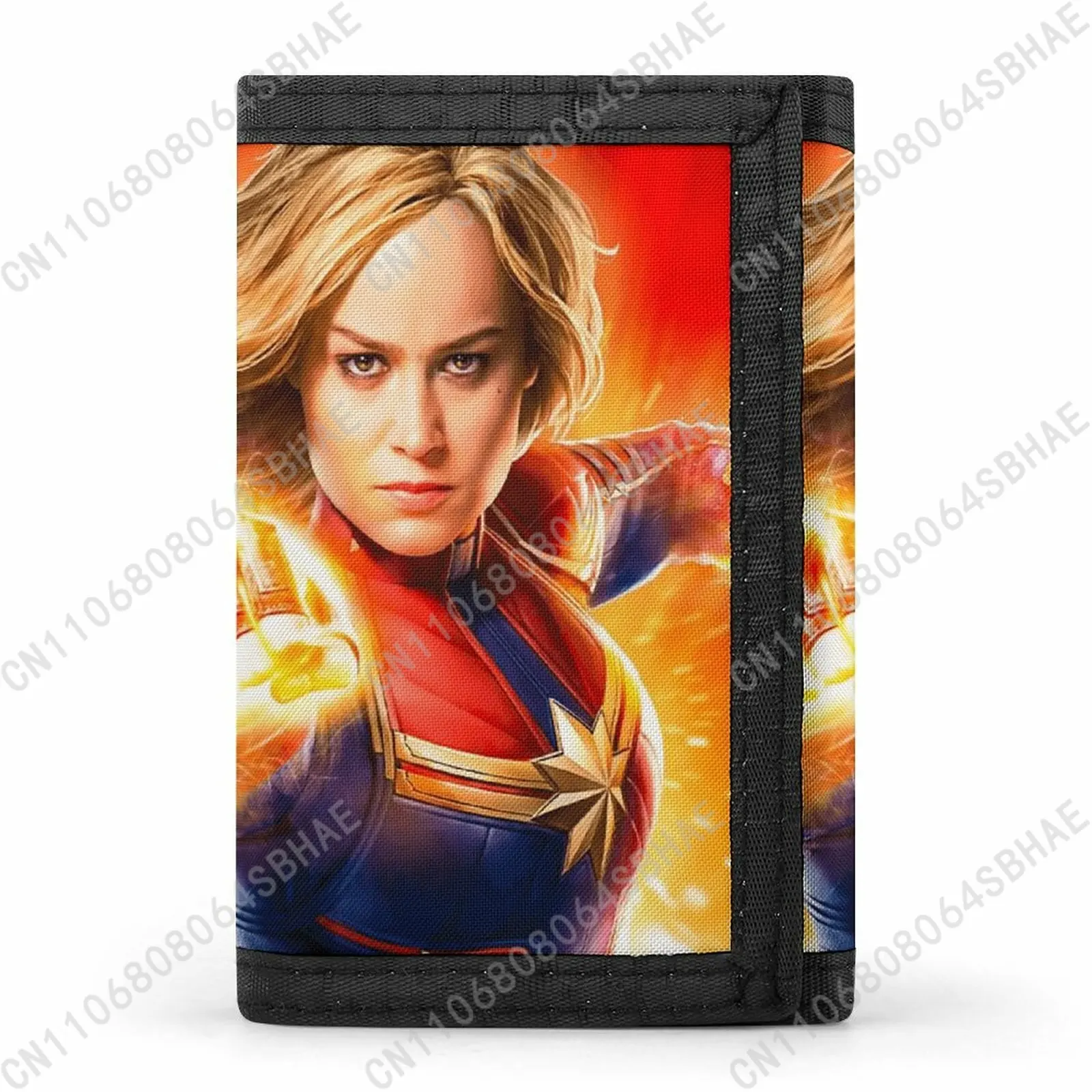 

Marvel Captain Marvel Tri Fold Wallet Teenage Girls Boys Slim 3 Fold Card Personalized Pattern Purse School Daily Use Cosplay