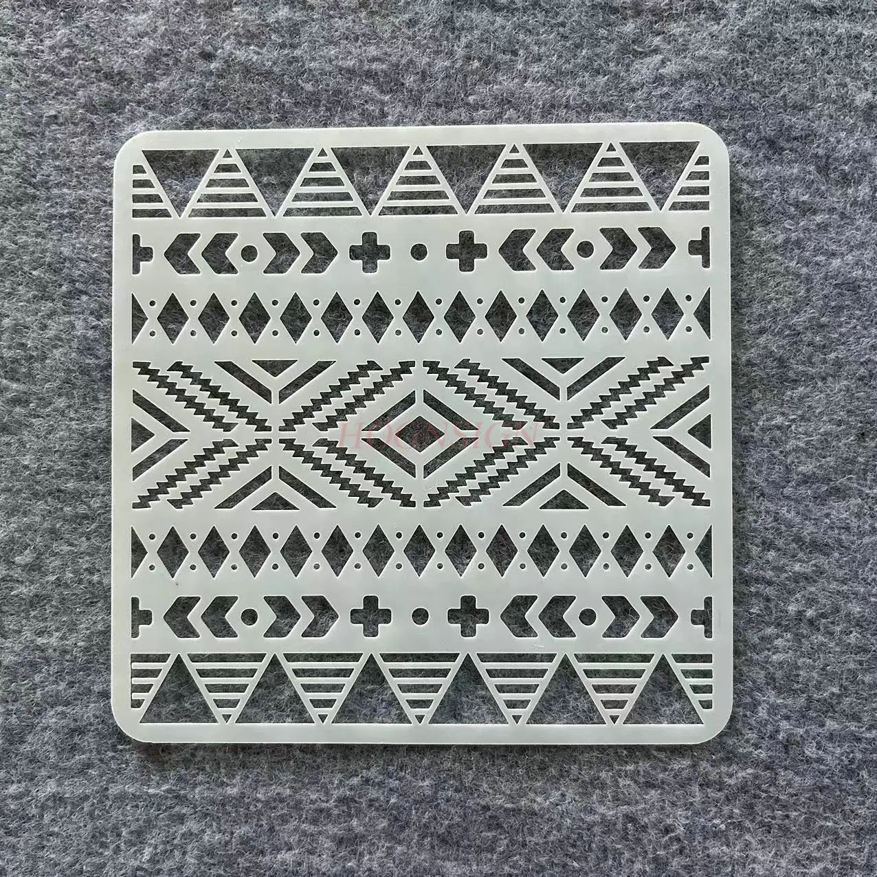 1 قطعة قالب هندسي ماندالا قالب الرسم سيراميك رذاذ اللوحة غير النظامية قالب جوفاء أداة الرسم الطالب #2