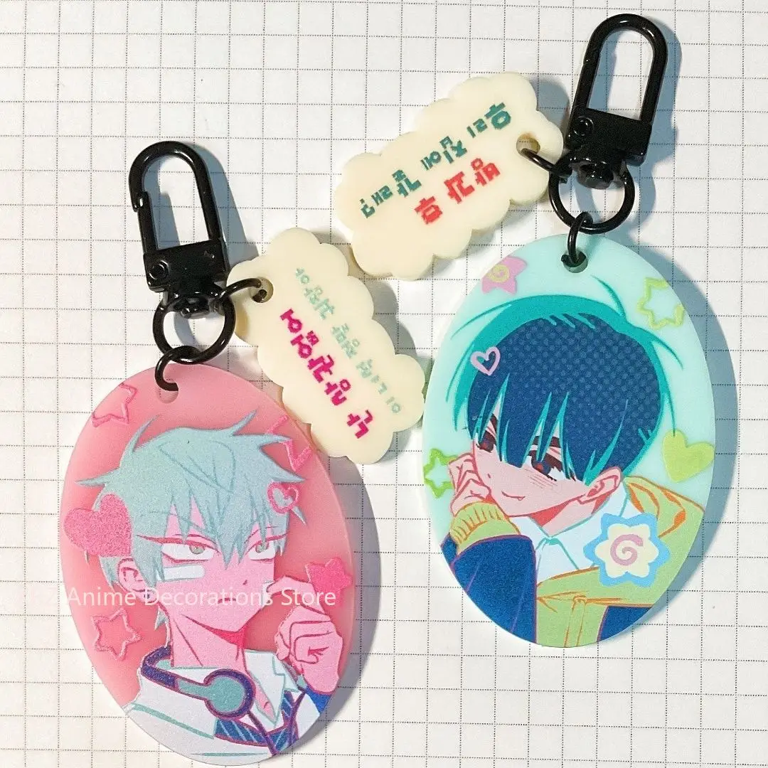 

2PCS Anime Alien Stage Till Ivan Acrylic keychain Accessaries Bag Pendant Gift Cute Knapsack Charm Keyring Christmas Gifts