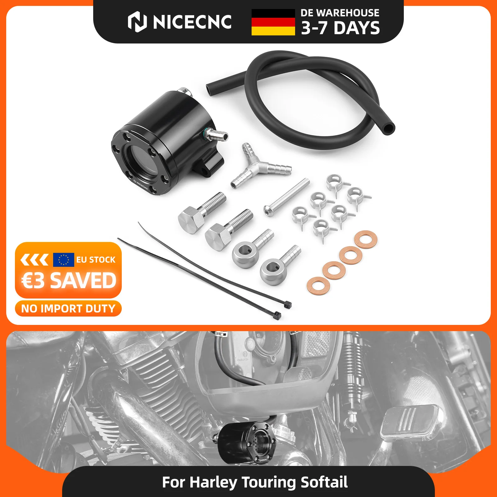 2017-2023 Für Harley Road Glide FLTRX Externes Entlüftungssystem Head Breather System Street Glide FLHX Road King FLHR Electra Glide Standard FLHT Street Bob FXBBS 114 FXBB 107 Low Rider ST FXLRST 117