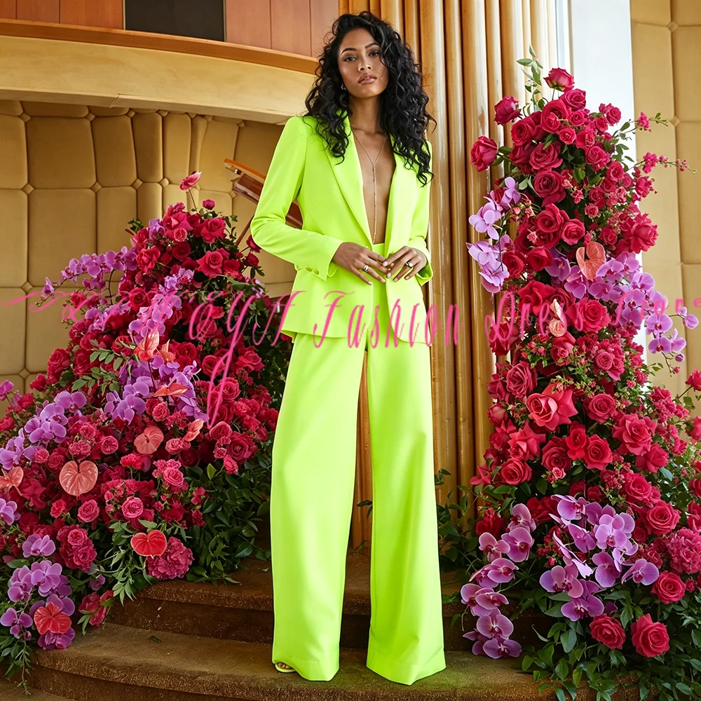 

Summer New 2 Piece Sets for Women V Neck Long Sleeves Business Office Casual Outfits for Women Outfits Fashion Blazer Pant Suit