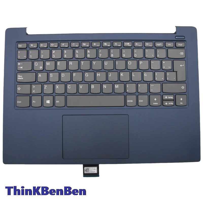 LAS Latin Spanish Blue Keyboard Upper Case Palmrest Shell Cover For Lenovo Ideapad S340 14 14IWL 14API 14IIL 14IML 5CB0S18476