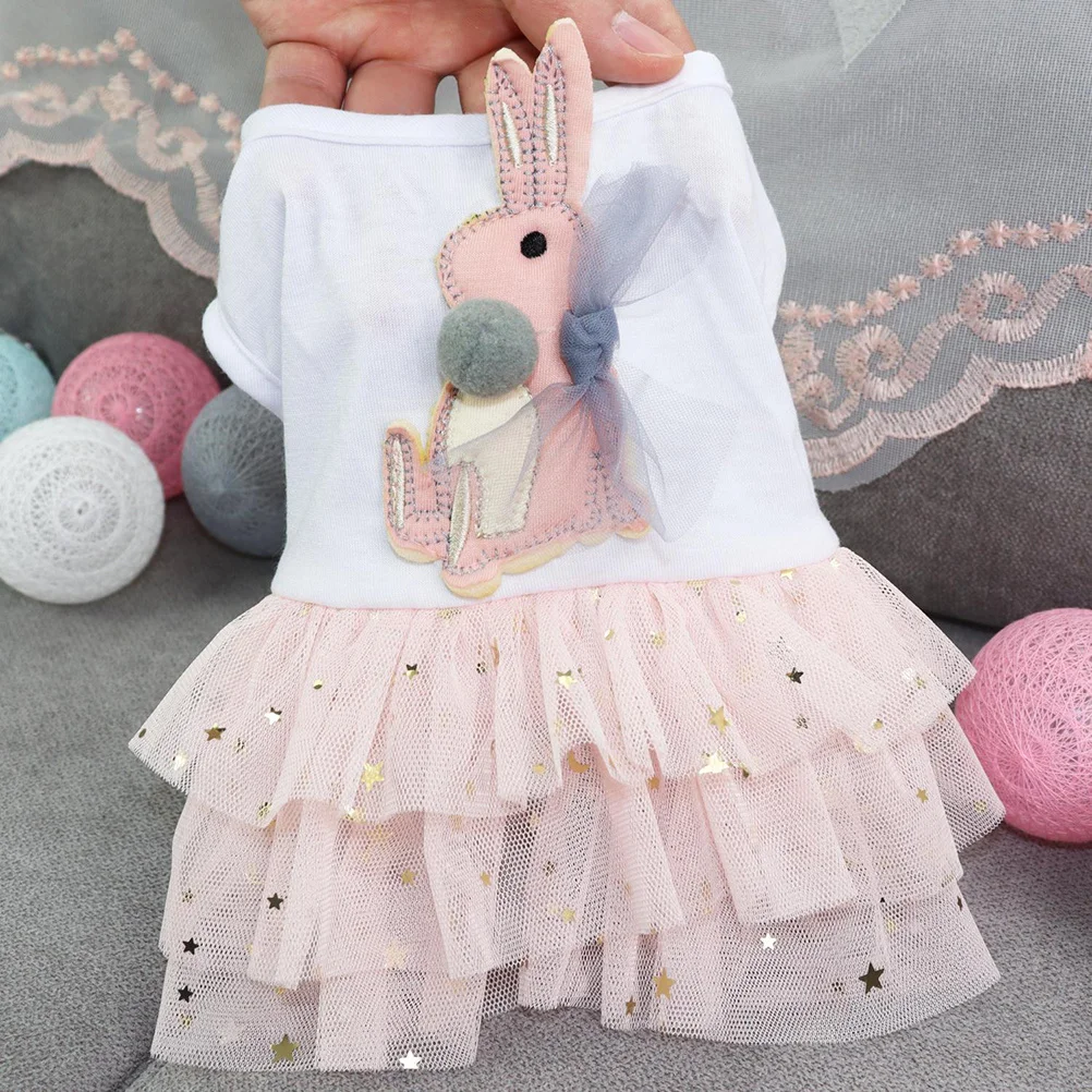 

Pet Dog Lace Dress Cotton Fashion Outdoor Party Clothes Lovely Skirt Cute Pet Clothes for Spring Summer