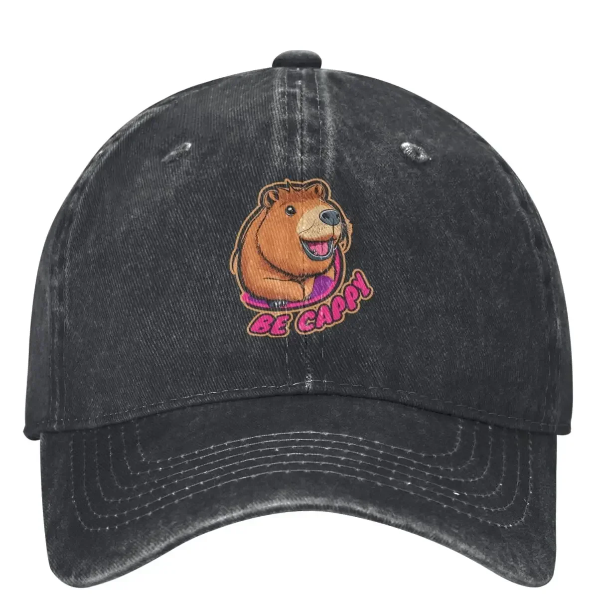 Be Cappy Happy Baseball Cap Capybara Lover Animal Trendy Women Men Trucker Dad Hat Design Outdoor Sports Baseball Caps Birthday