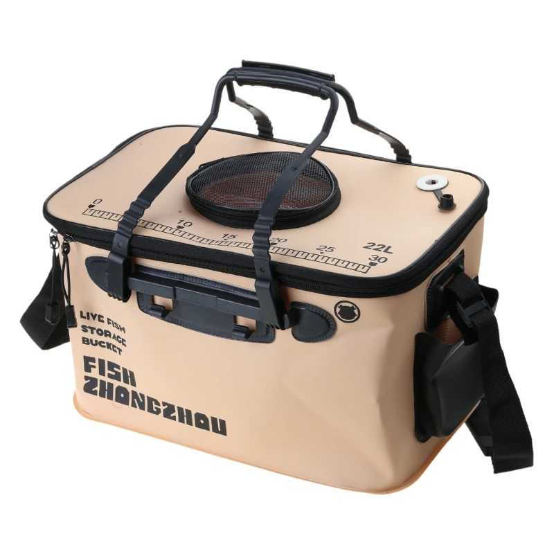

Fishing Tackle Box Water Bucket Foldable EVA Folding Fish Bucket with Handle