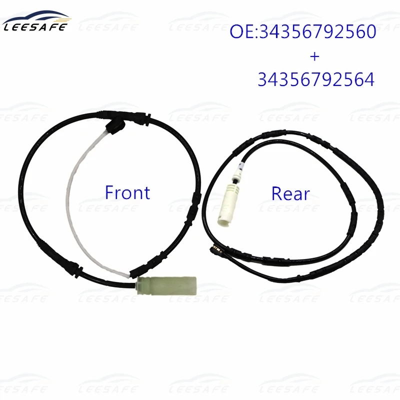 Front + Rear Brake Pad Wear Sensor for BMW 3 Series E90 E91 E92 E93 Brake Induction Line Replacement 34356792560 + 34356792564