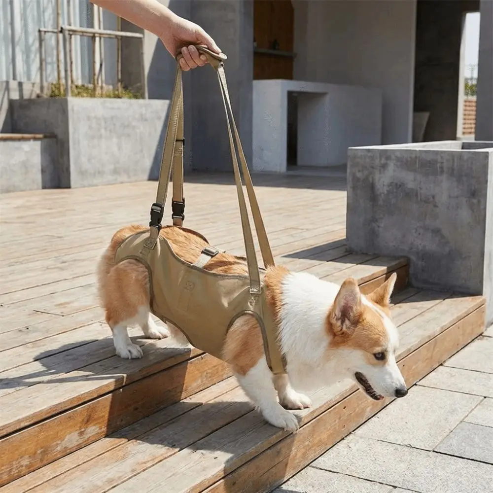 Adjustable Pet Auxiliary Vest Soft Lining Full Body Support Support Harness Thicken Handle Mobility Aid Dog Lift Strap