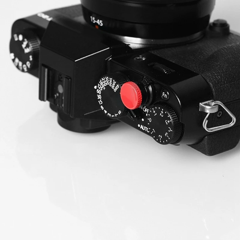 3x botão de liberação do obturador da câmera de metal para fujifilm xt30 xt20 xt10 xt3 xt2 xpro2 x100f x100t sony rx1r rx10iv leica (vermelho)
