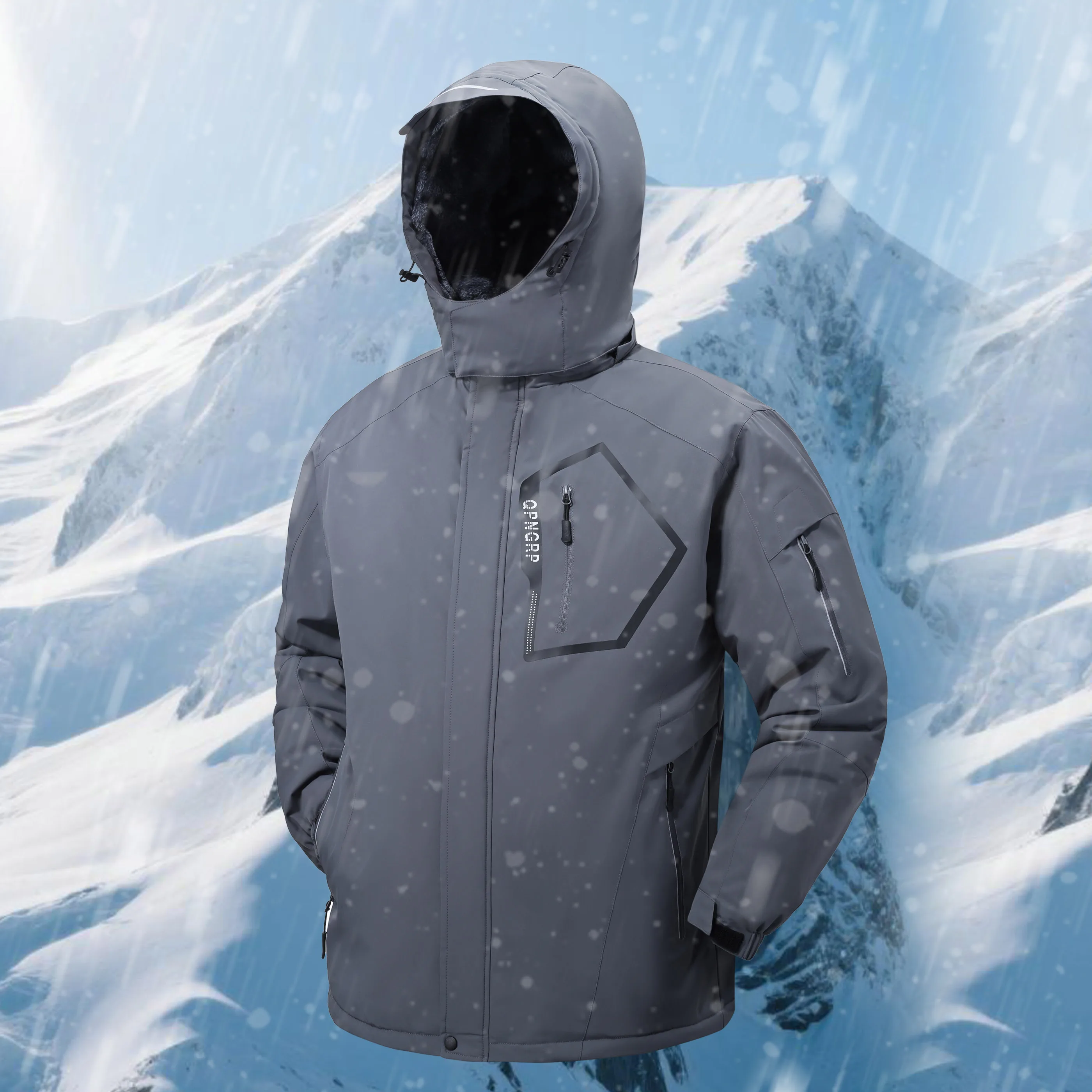 Winter Wasserdichte Winddichte Fleece-Gefütterte Jacken Herren Wanderjacken Outdoor Abnehmbare Kapuzenmäntel Ski Snowboard Oberbekleidung – Detail 32