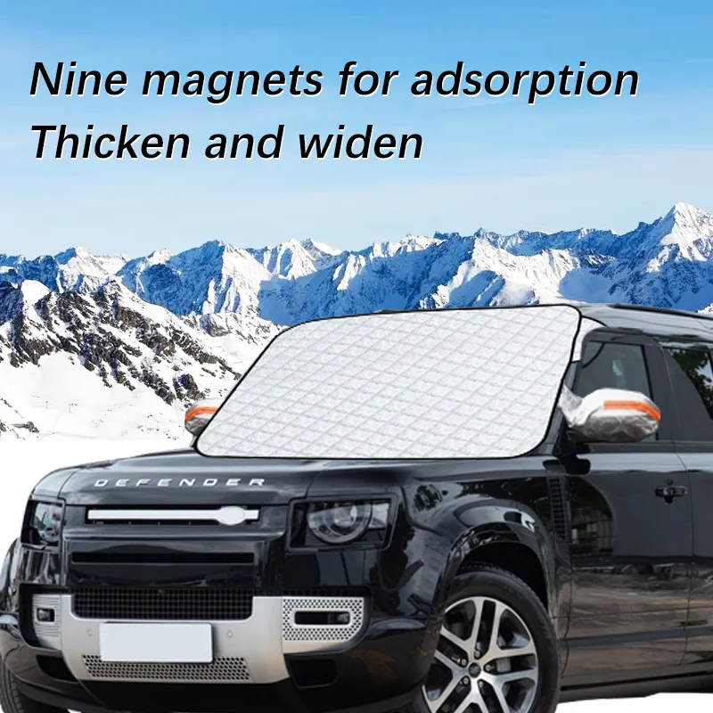 

Magnetic Car Windshield Snow Cover Winter Ice-Frost Guard Sun Shade Protector For Land Rover Defender Exterior Accessories