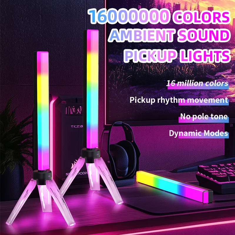 RGBIC الذكية ضوء بار LED لمبة مكتب للرياضات الإلكترونية التصميم الحديث مع RGB الإضاءة APP التحكم مزامنة الموسيقى الديناميكية لغرفة الألعاب