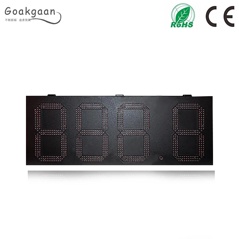 12 Inch LED Outdoor Digital Screen Oil Price Display RF Wireless 888.8 Format Fuel Cost Visualizer for Business Use