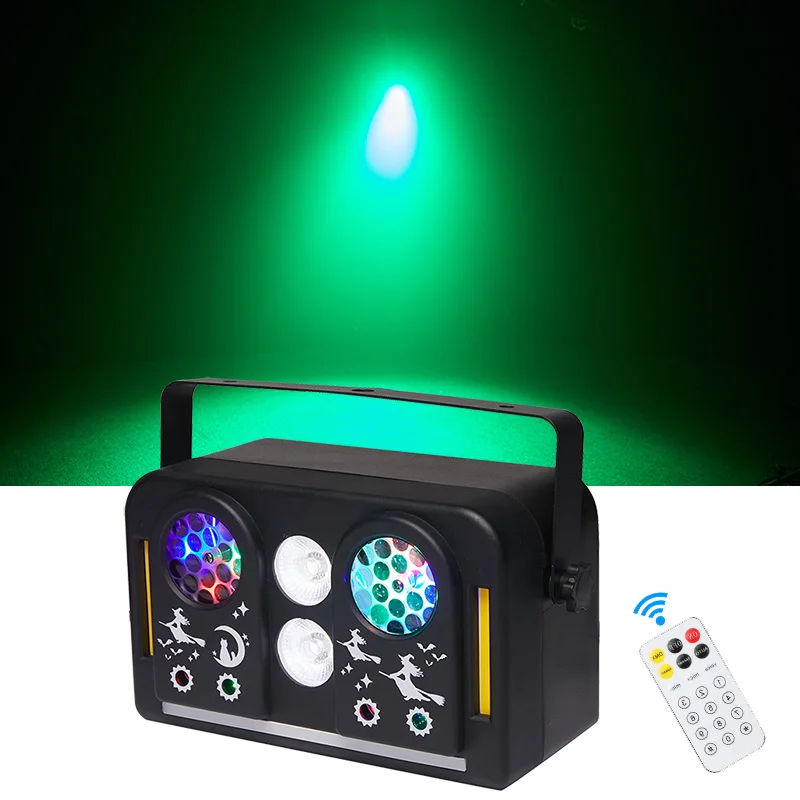 Mini Led RGBW Wash Beam Pictures FLash Light Remote Disco Led Flow Red Green Flower DMX 512 Stage Lighting
