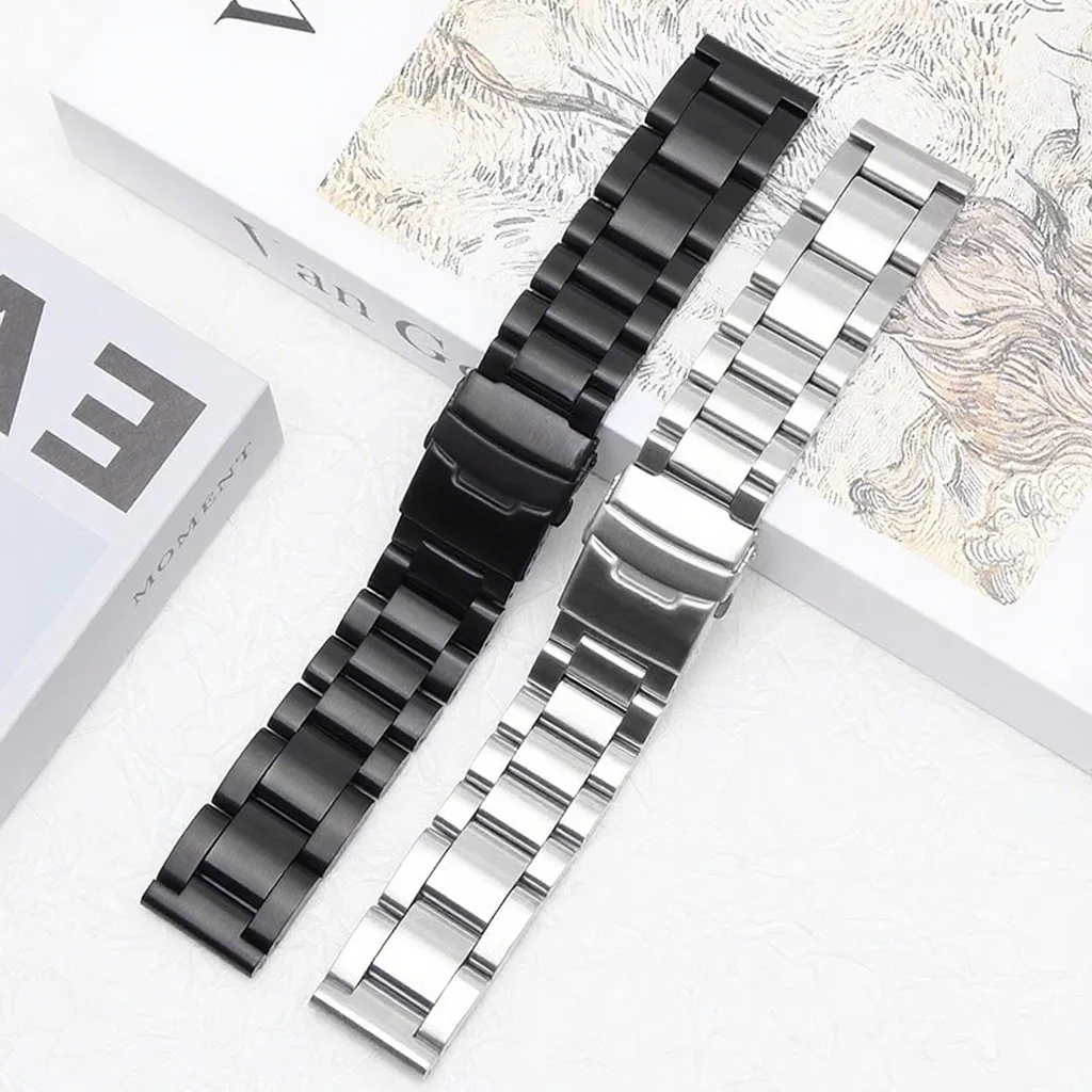 For Panerai Lumenos Precision Solid Steel Bracelet for Men large size Watch Strap with Thick Heavy Steel Strap 22mm 24mm 26mm
