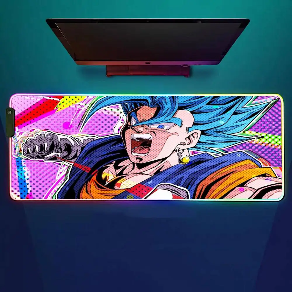 Classic Anime Dragon Ball Mouse Pad RGB Gaming Mouse Pad Desk Mat HD Gamer Large LED Light XXL MousePads