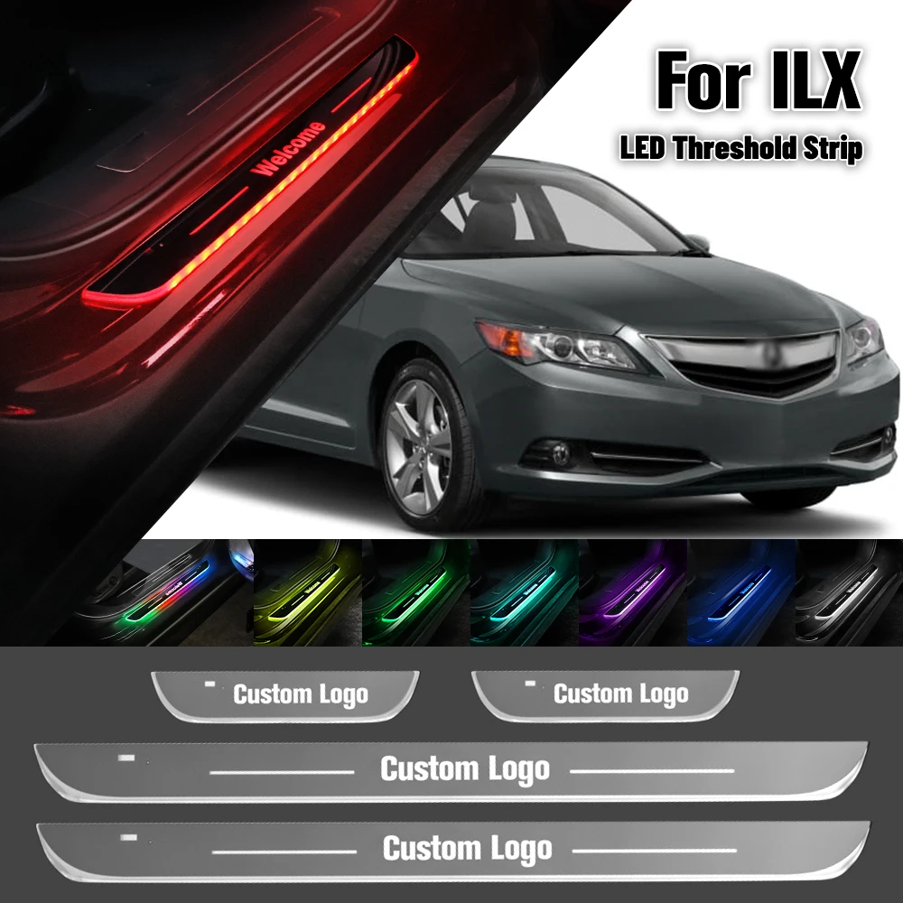 

For Acura ILX 2013-2017 Car Door Sill Light Customized Logo LED 2014 2015 2016 Welcome Threshold Pedal Lamp Accessories