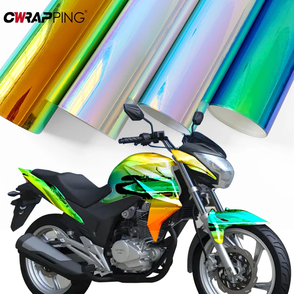 135cm Motorcycle Rainbow Sticker Vinyl Film Motorcycle Body Paint Protection Sticker Holographic Tapes for DIY Decorate Sticker