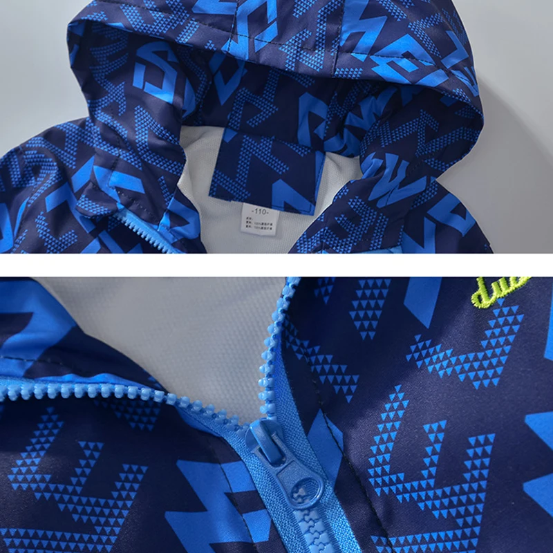 المراهقين الخريف الفتيان سترة مقنعين سستة موضة الربيع مقاوم للماء الأطفال ملابس خارجية هدايا عيد 4-14 سنة الاطفال الملابس #6