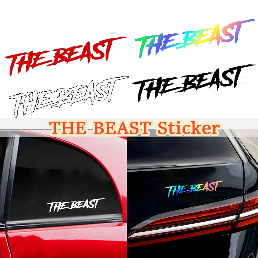 

THE BEAST Motorcycle Helmet Stickers Waterproof Motor bike Fuel tank Fender Front Fairing Scooter Vinyl Decals Car Accessories