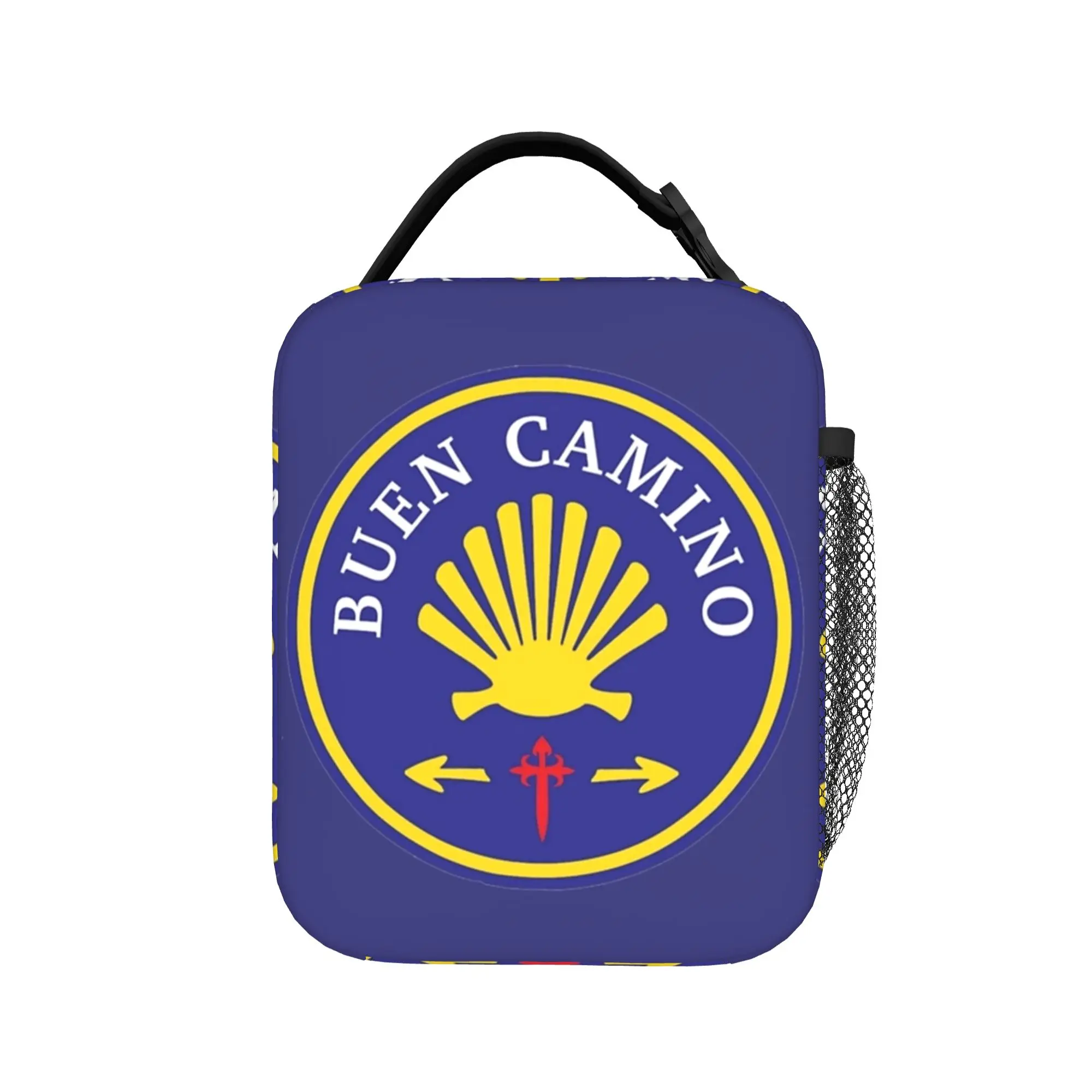 Buen Camino patch Camino de Santiago Insulated Lunch Bags Reusable Cooler Bag Tote Lunch Box Office  Travel Food Handbags