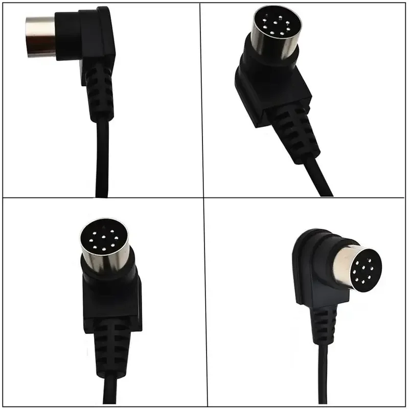 90 stopni kąt prosty DIN 8P 8Pin MIDI wtyk męski do 3.5mm Jack męski kabel Adapter Audio do sprzęt Audio instrumentów muzycznych