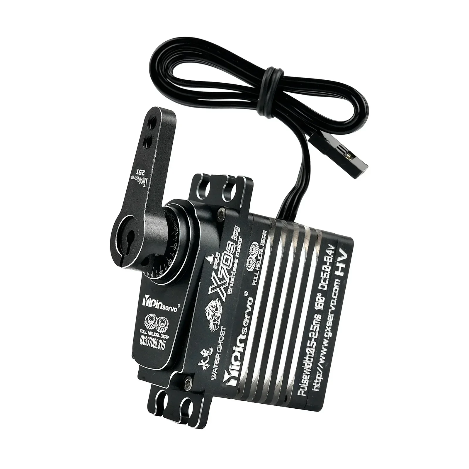 Servo digital rc 70kg, todo em metal, ip67, à prova d'água, 5.0-8.4v, motor sem escova, engrenagem de aço, modelo rc, carros, grau industrial, robô servo