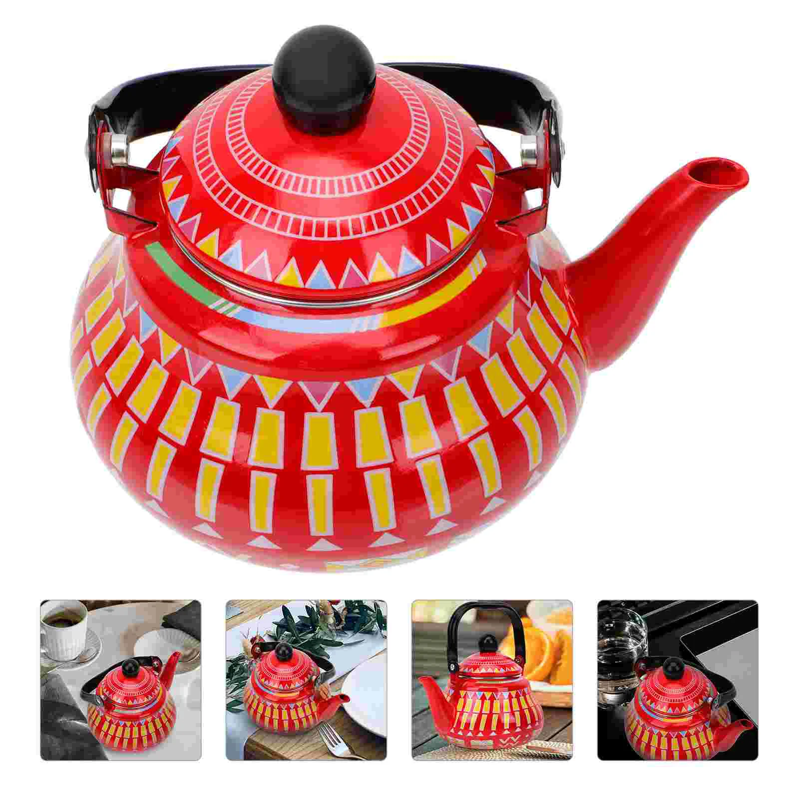 

Kettle Enamel Teakettle Camping Stoves Ceramics Water Boiling Pot Decorative Stovetop Office Pots