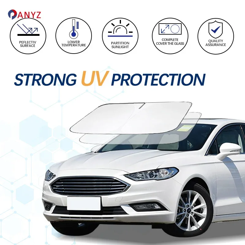 

Windshield Sun Shade For Ford Mondeo MK4 MK3 Sunshade Sun Visor Protector Foldable Blocks UV Rays Keep Your Car Cooler