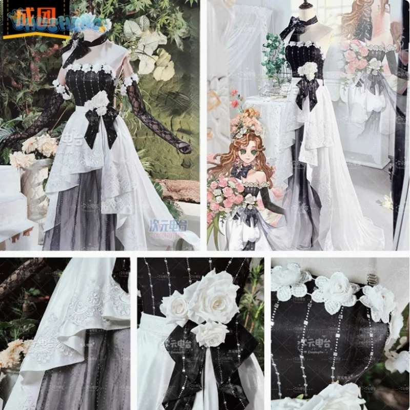 

Identity Ⅴ Ada Mesmer Psychologist Cosplay Spring Overture Costume Halloween New Women Dress Wig Accessories Props Uniform Set