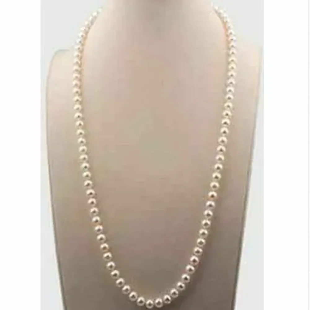 

Bestselling AAA 7-8mm White South Sea Pearl Necklace with 14K Gold Buckle 16/36inch