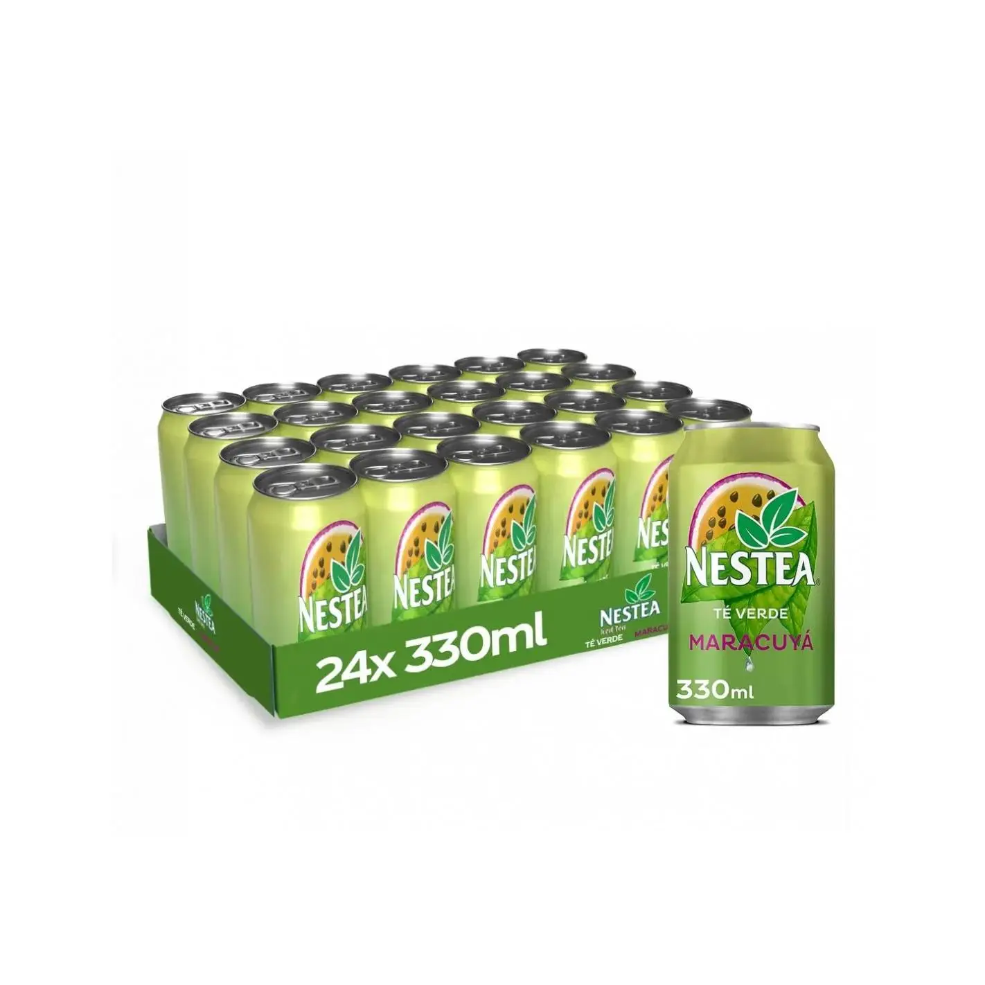 PACK de 24 - Nestea Té verde Maracuya, Bajo en calorías, Lata 330ml