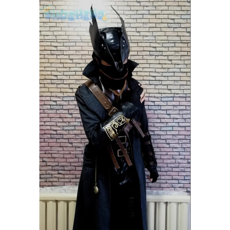 Game Bloodborne Cosplay Gehrman hunter Costume Hat mask scarfpocket accessories Halloween high-quality handsome uniform