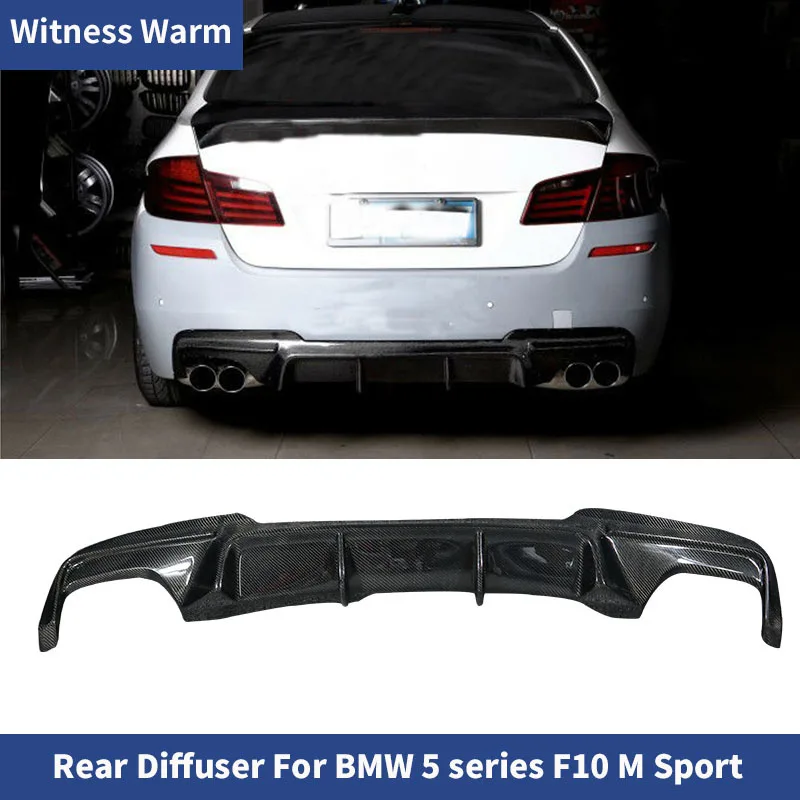 Carbon Fiber / Frp Rear Bumper Diffuser Lip Spoiler for Bmw 525i 528i 5 Series F10 M-tech Sport Bumper 2011 - 2016