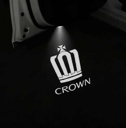 

2Pcs Led For Toyota Crown S170 S180 S200 S210 Royal Projector Car Decor Welcome Door Lights Puddle Lamp Sticker Accessories