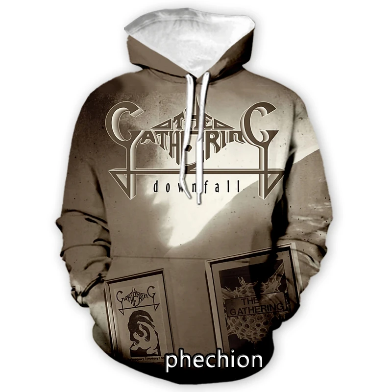 

phechion New Fashion Men/Women The Gathering Band 3D Print Casual Sweatshirt Hoodies Streetwear Men Loose Sporting Hoodies H60