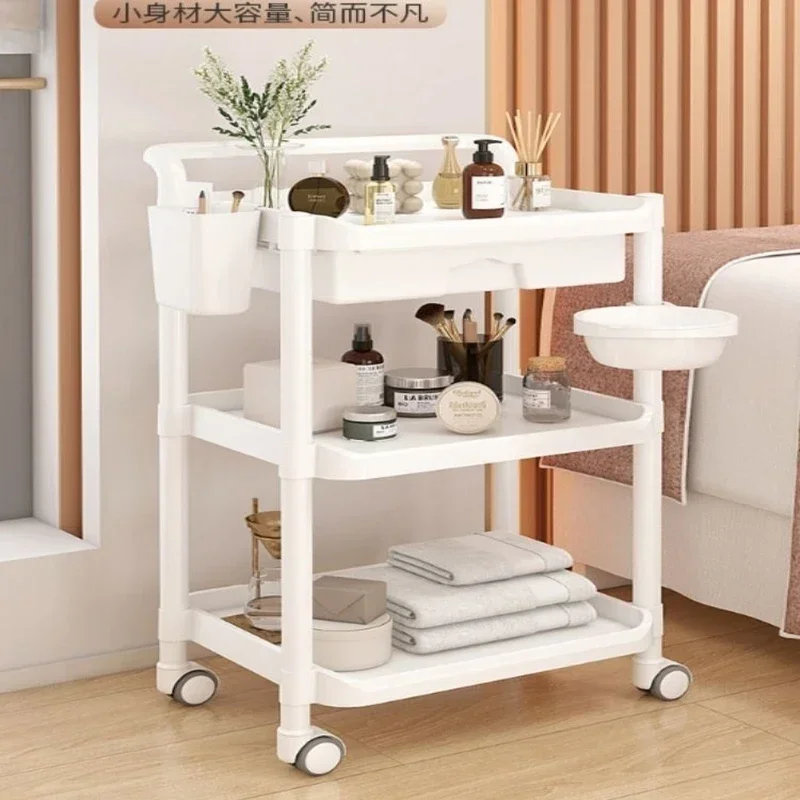 Carrello per salone di bellezza con ruote e carrello portaoggetti per tatuaggi Carrello per ciglia Organizzatore di strumenti multistrato per saloni