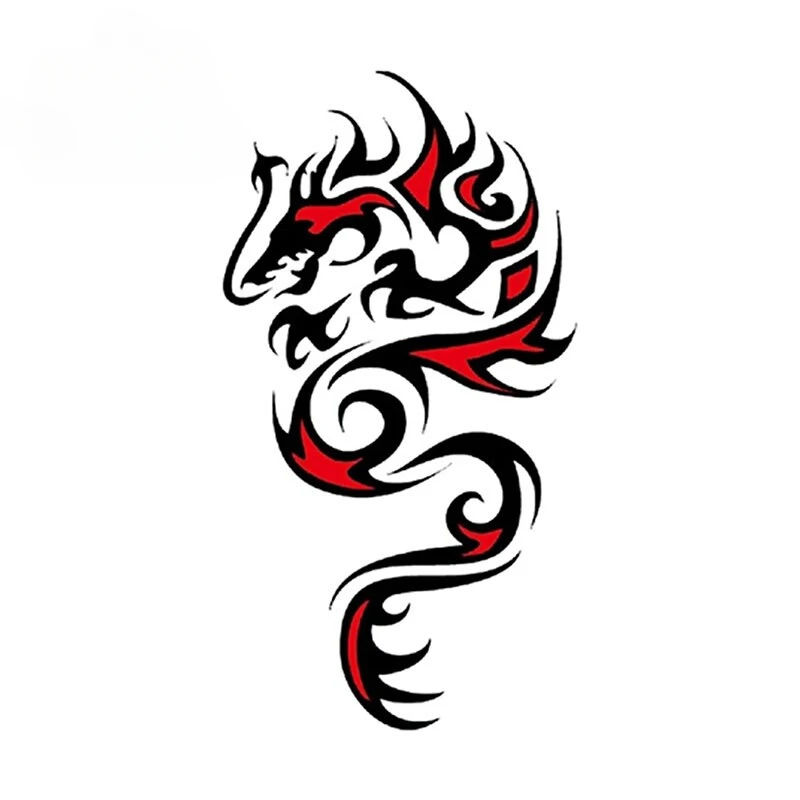 

Наклейки для украшения автомобиля, наклейки для автомобиля с племенным драконом, татуировки, водонепроницаемые наклейки, декор окна 20 см, ПВХКК