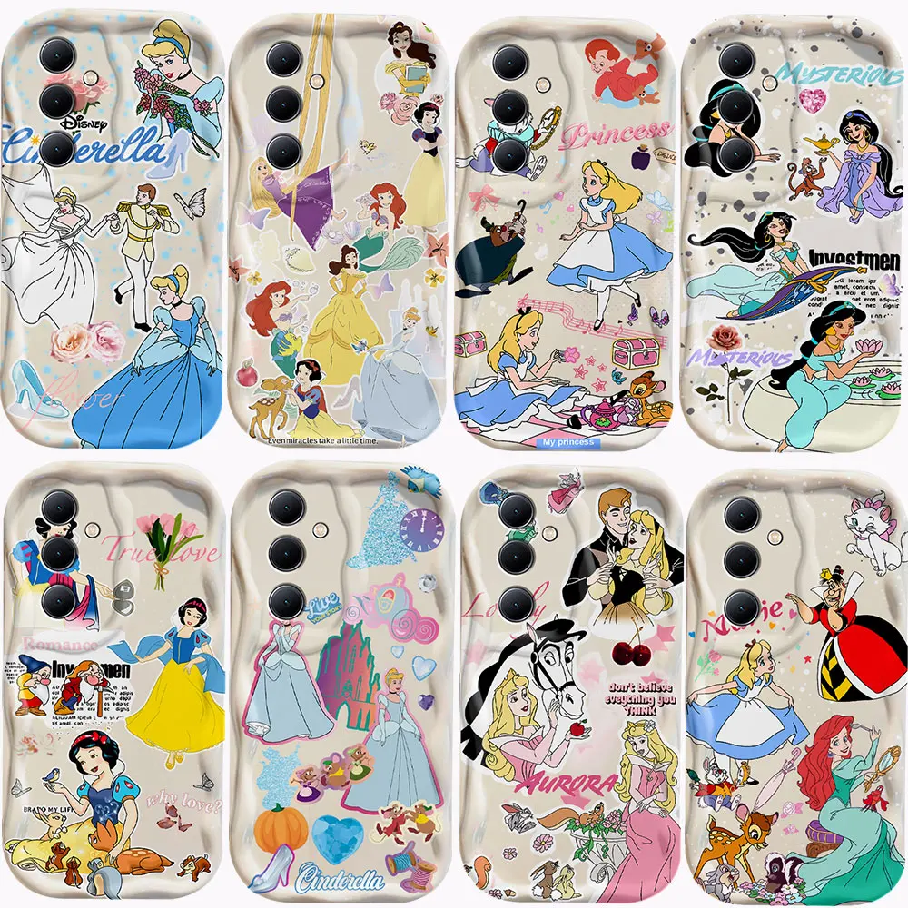 Coque de téléphone à motif de vague 3D pour OPPO Realme, étui drôle, blanche neige, mignon, modèles 12, 11, 10, 9, 8, 7, 7i, 6, 5 Pro Plus, C67, C55, C31, C35, C11, C12, C15, C20, C21Y