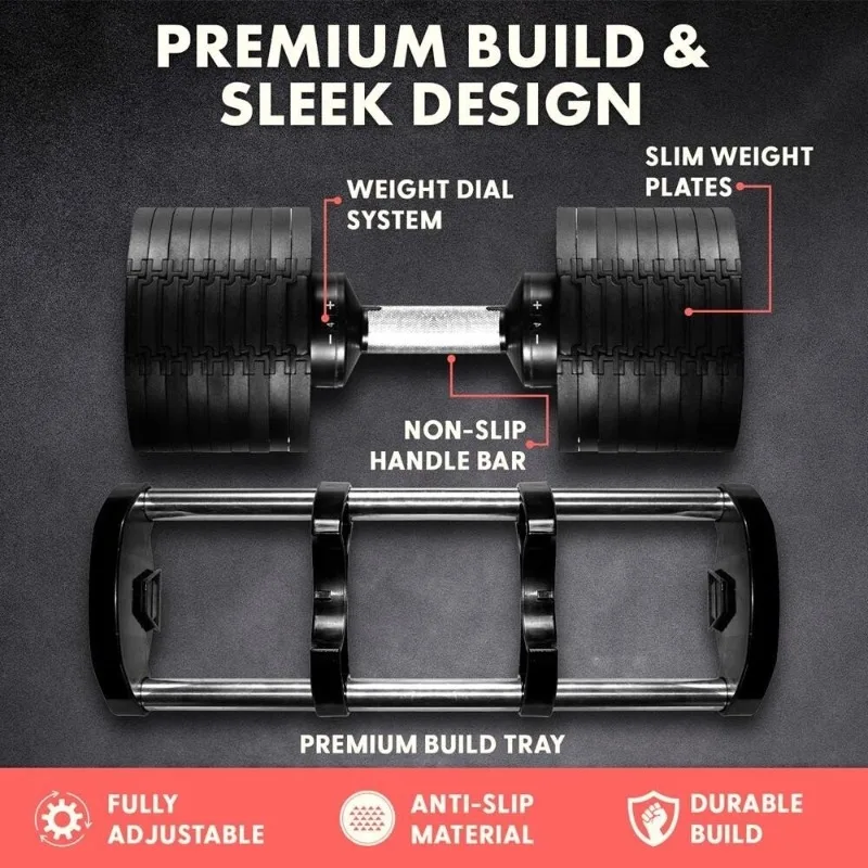 Large Fitness Equipment 70 Lbs Adjustable Dumbbell Weight Set User-friendly Easy to Use