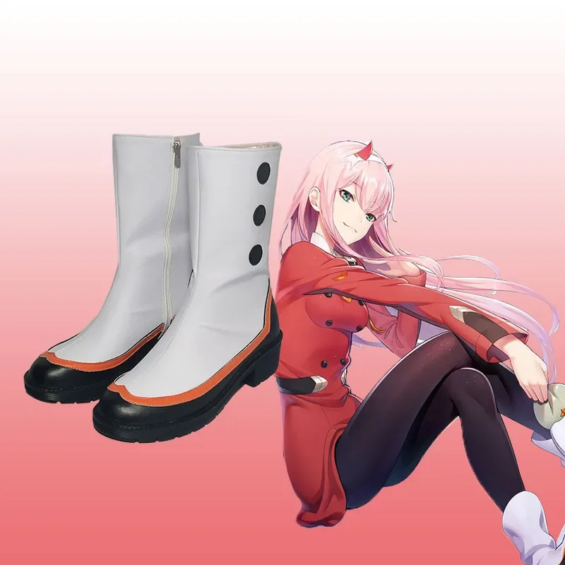 COSZTKHP 2019 New Darling in the franxx cosplay ichigo hiro zero two Shoes 02 Boots japanese cosplay shoes adult women Men 35-46