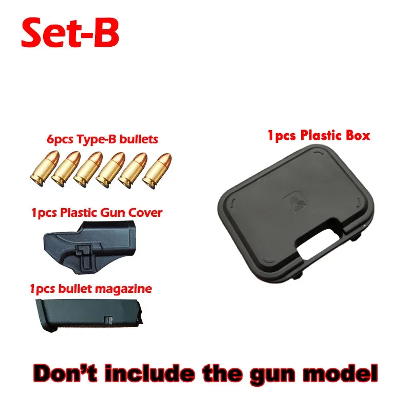 1 Bag Miniature Model 1:3 Glock G17 Bullet Alloy Mini Toy Gun Model Accessories (No gun model)