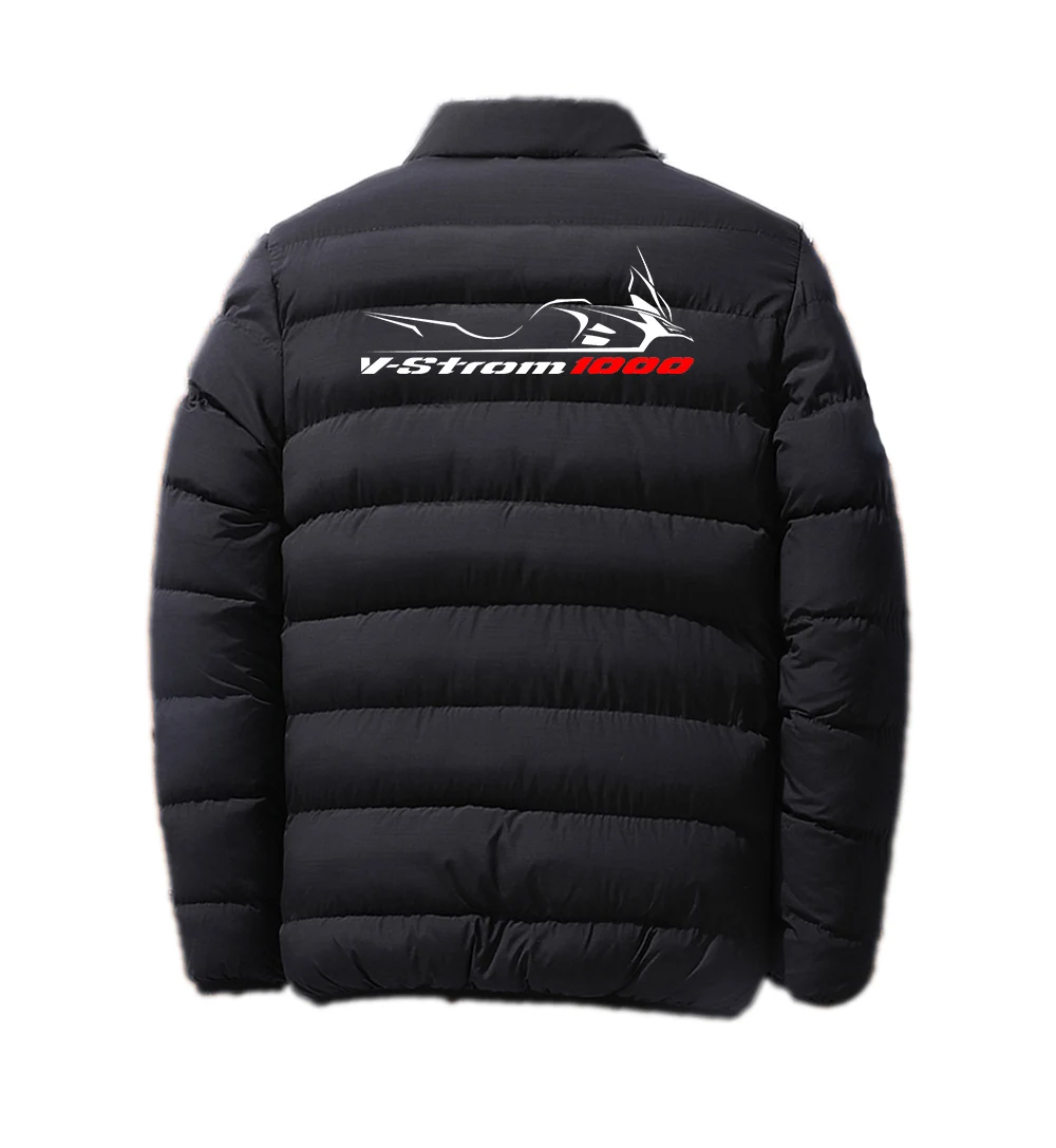 2024 Motorcycle Vstrom 650 V Strom Men New Autumn and Winter Classics Stand Collar Design Cotton Padded Jacket Printing Coat Top