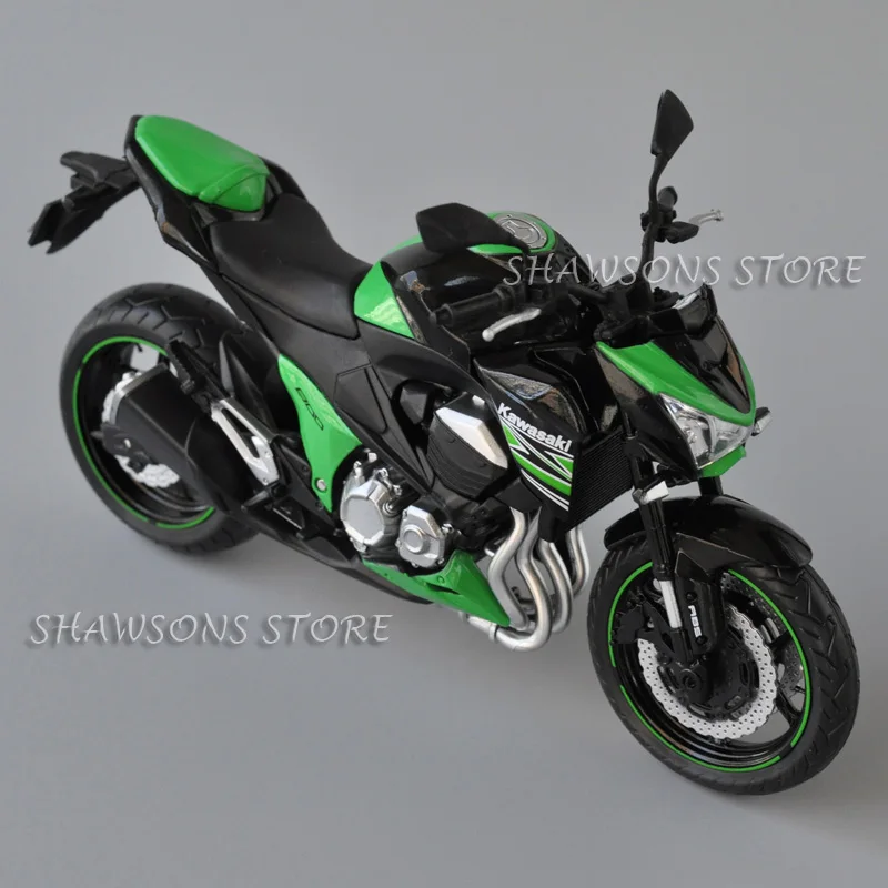 1:12 Scale Diecast Motorcycle Model Toys Kawasaki Z800 Sport Bike Miniature Replica