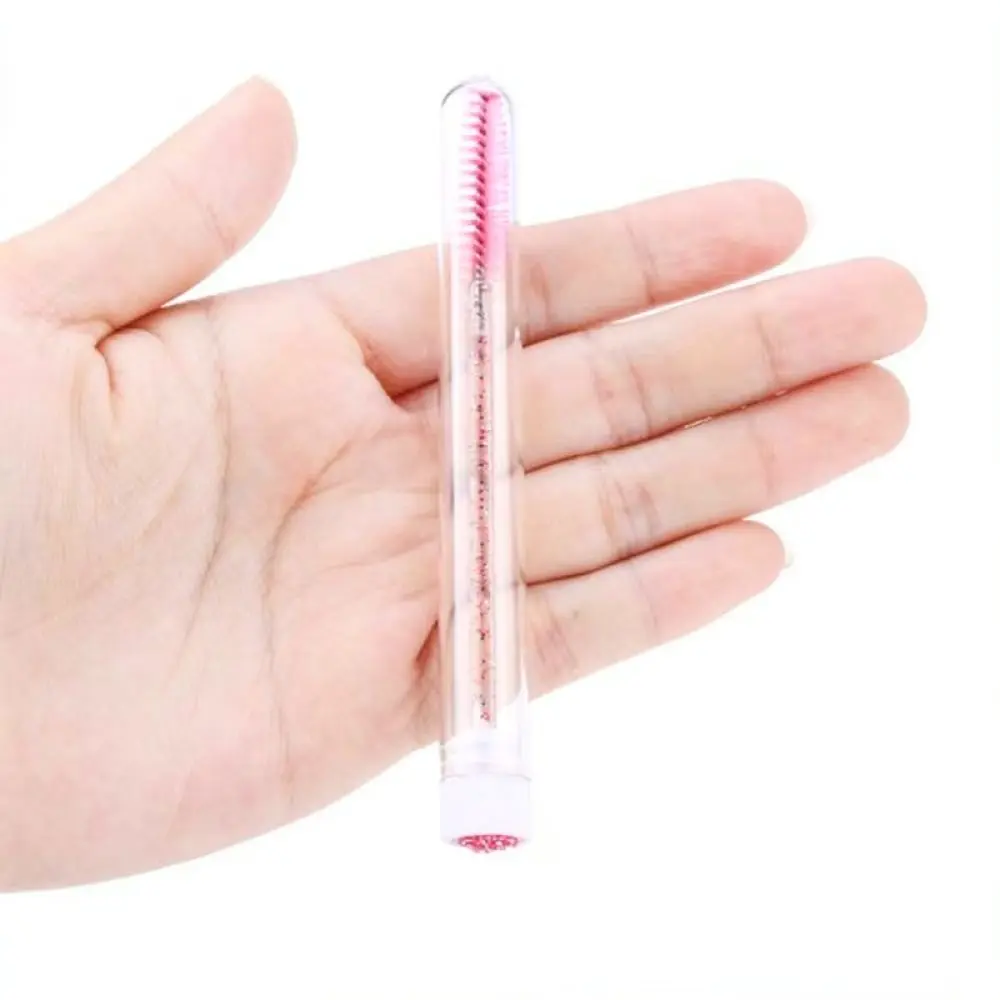 Durable Portable Eyelash Brush Tube Glitter Diamond Handle Mascara Wand Applicator Cosmetic Tool For Eye Makeup