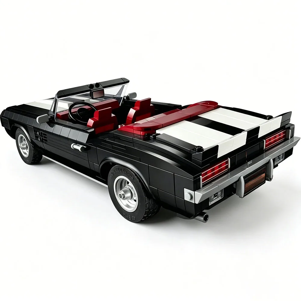 MOC 1456PCS Technology Creativity Black Sports Car Building Block Set Technology Assembly Adult Birthday Festival Party Gifts view 5