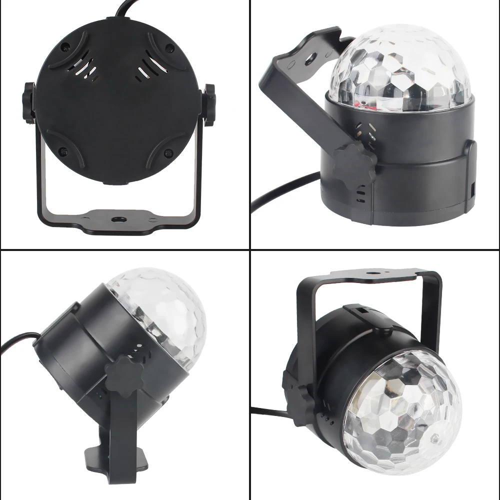 โปรเจคเตอร์เลเซอร์ RGB 3W ไฟดิสโก้โปรเจคเตอร์ไฟสำหรับบ้านเวที LED สีสันสดใส KTV Bar คริสต์มาสเปิดใช้งานเสียงคริสต์มาสไฟปาร์ตี้