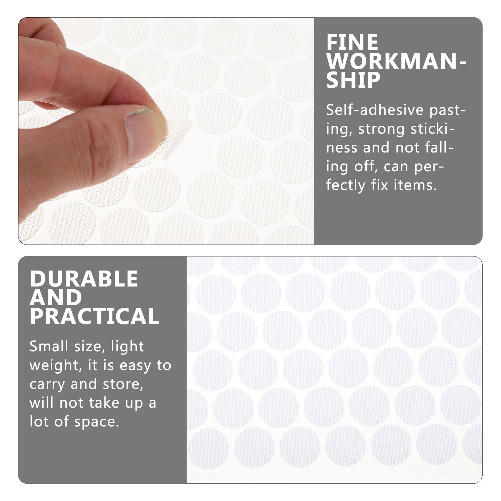 

White Round Stickers Self Adhesive Dot Removable Putty Fixing DIY Circle Tape Stationery Kids Art Supplies