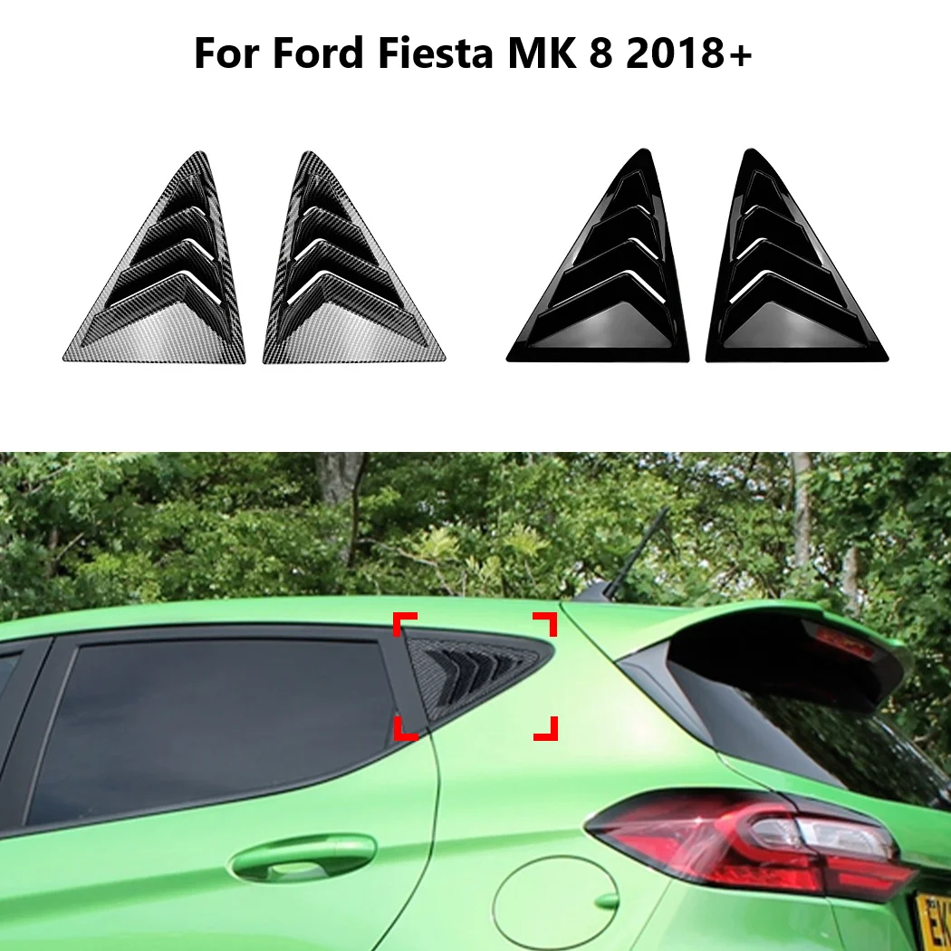 

Car Rear Window Louver For Ford Fiesta MK 8 2018+ Triangular Shutter Imitation Blind Car Stickers Modification Aftermarket Parts