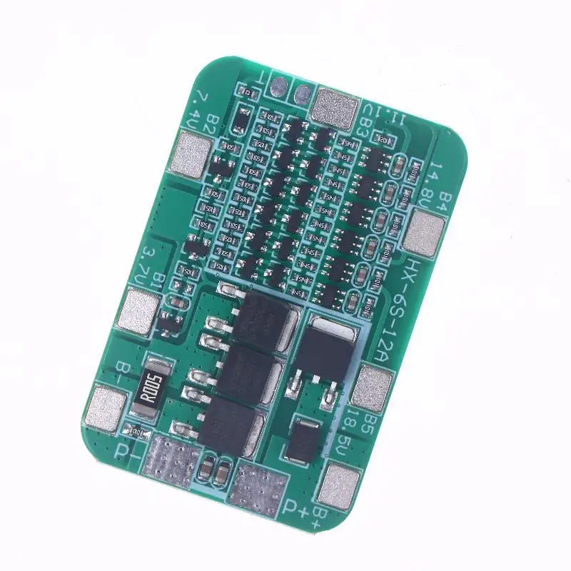 Module PCB de Batteries Li-ion 18650, 6 paquets, pour Kits de bricolage, carte de Protection BMS 6S 15A 24V, 1 pièce